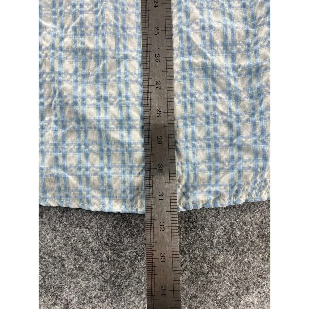 Magellan Outdoors Blue Plaid Short Sleeve Button up Shirt Men's Size 2XL